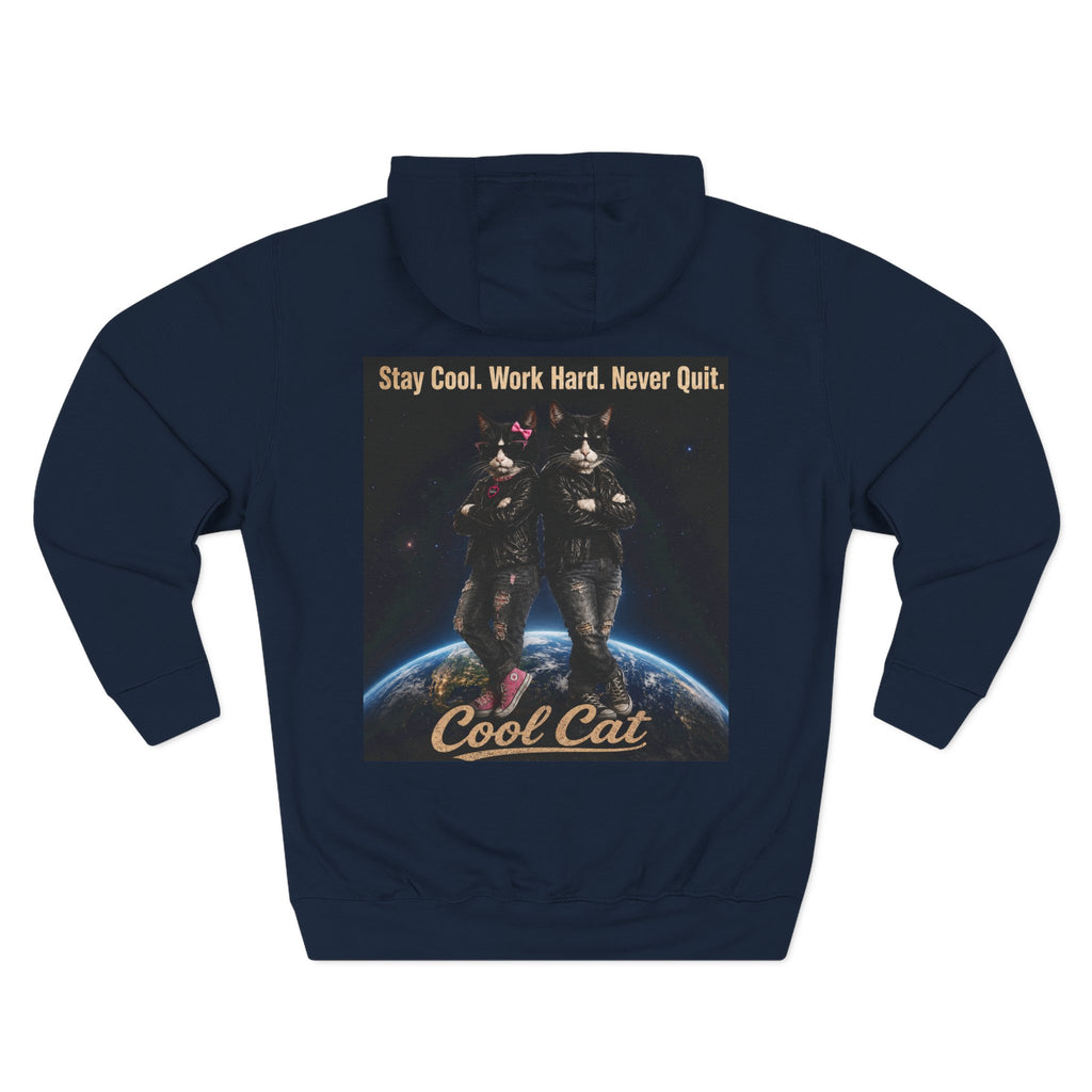 Cool Cats Vintage Graphic Hoodie — Retro Cat Band Design
