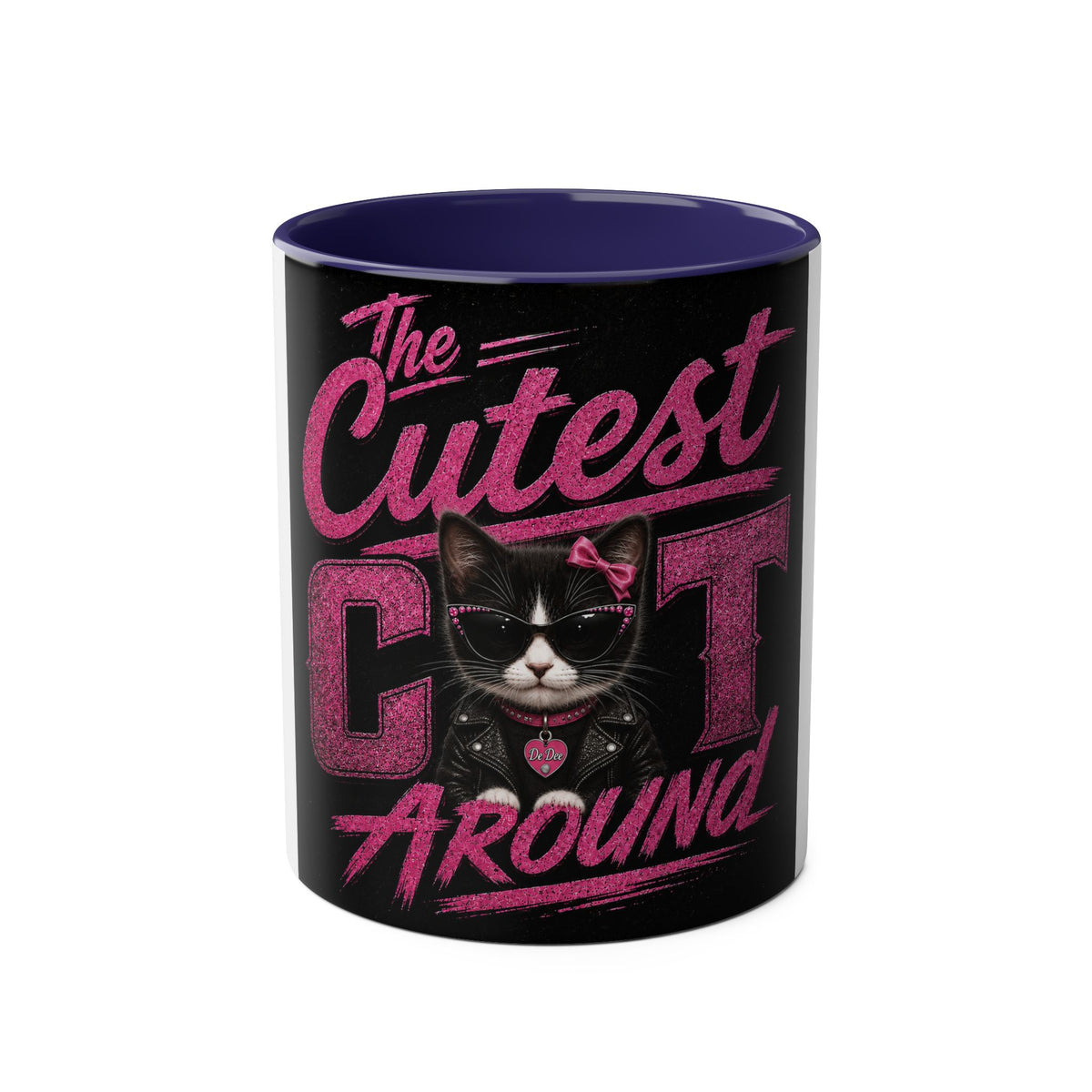 The Cutest Cat Around - 11oz Two-Tone Coffee Mug
