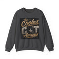 Coolest Cat Around Sweatshirt – Vintage Cat Graphic Crewneck