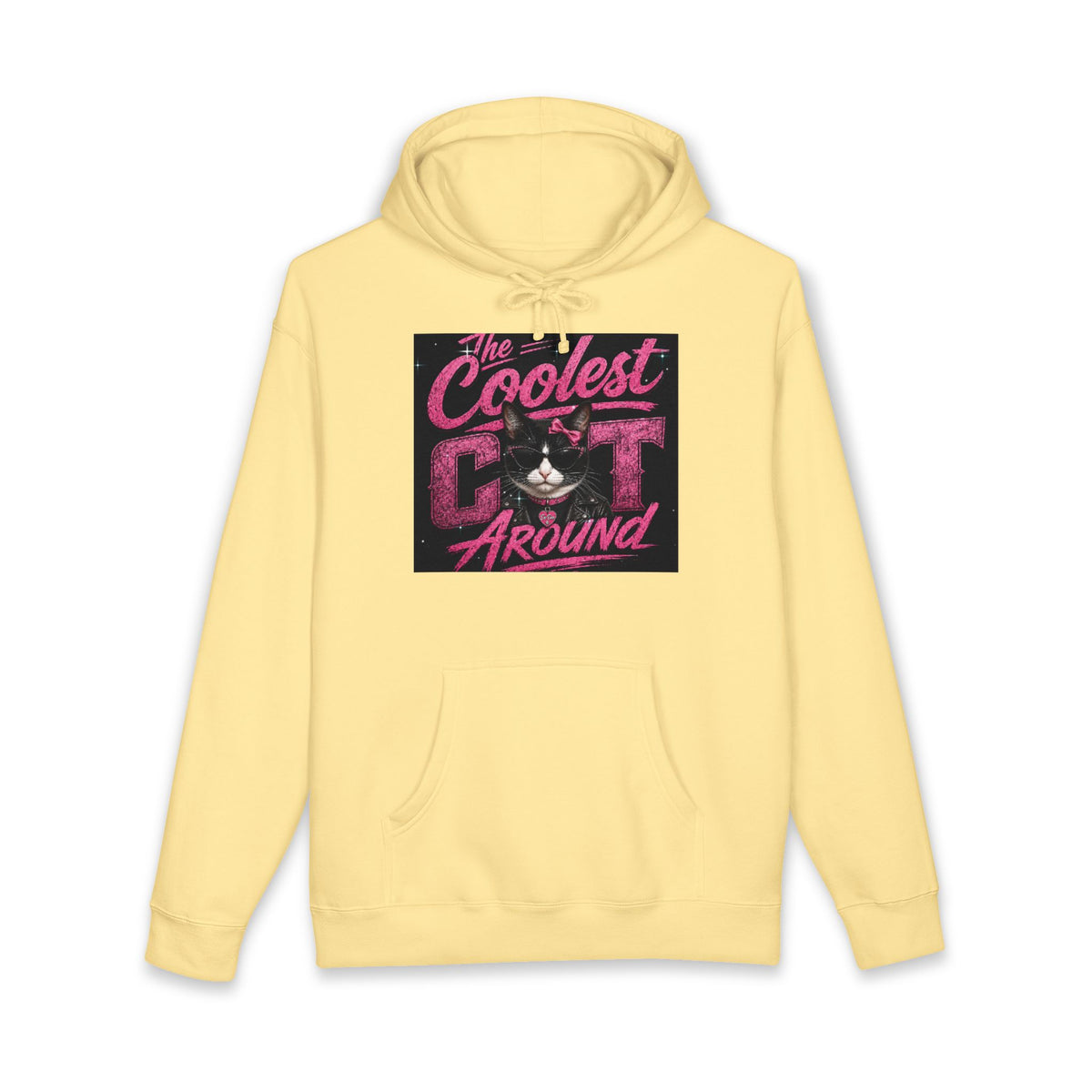 Cat Hoodie — "The Coolest Cat Around" Graphic Pullover