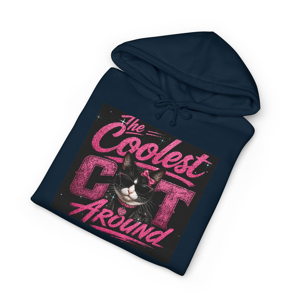 Cat Hoodie — "The Coolest Cat Around" Graphic Pullover