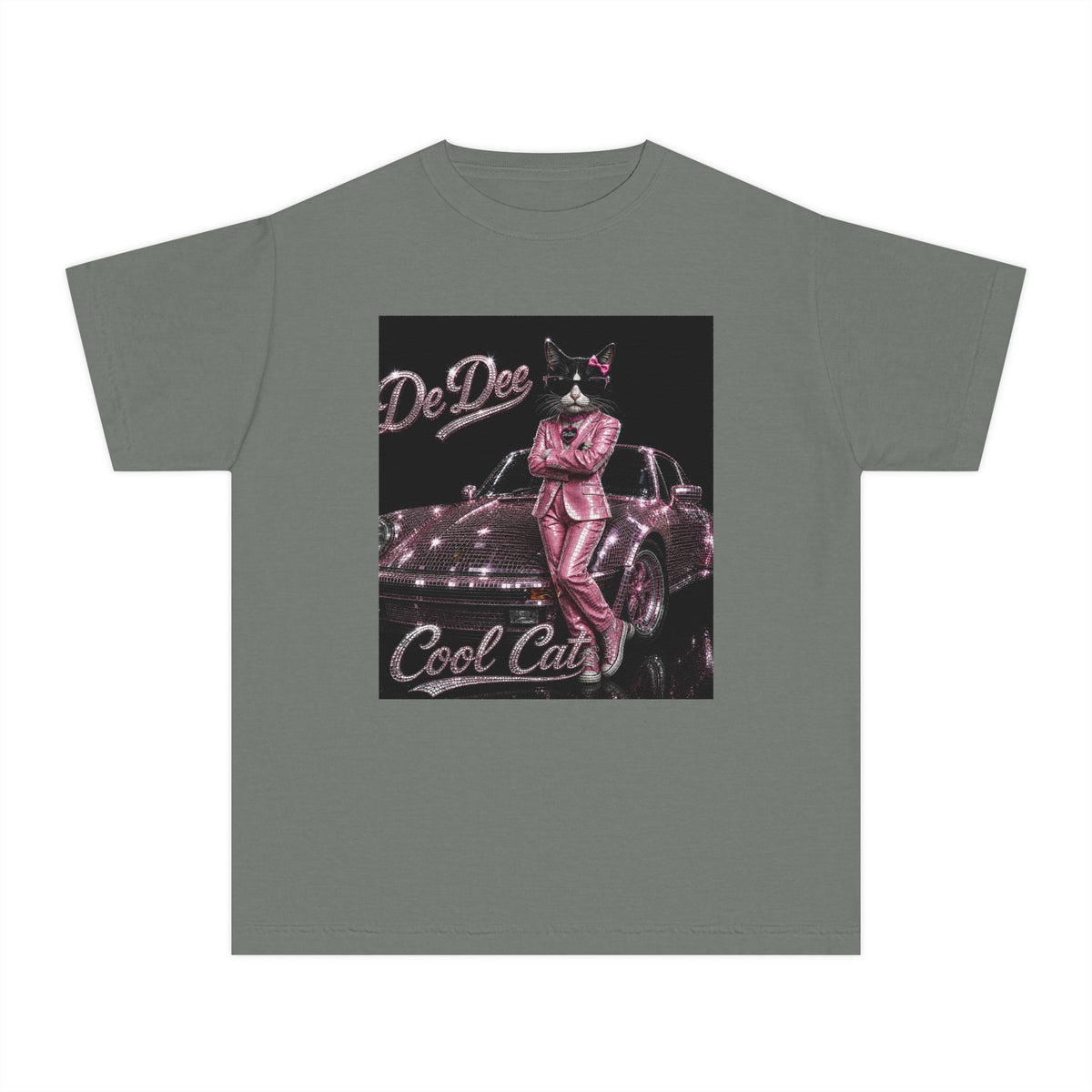 Cool Cat Youth Tee — 'Stay Cool. Work Hard. Never Quit.' Motivational Graphic Tee