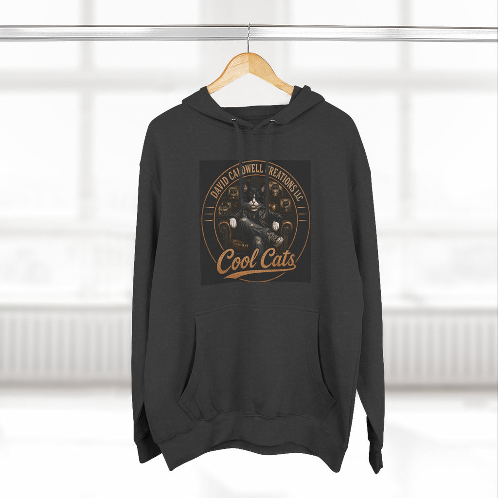 Cool Cats Vintage Graphic Hoodie — Retro Cat Band Design