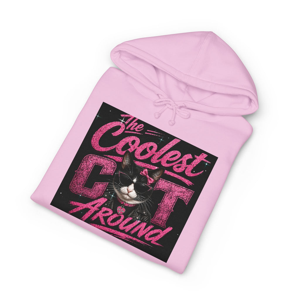 Cat Hoodie — "The Coolest Cat Around" Graphic Pullover