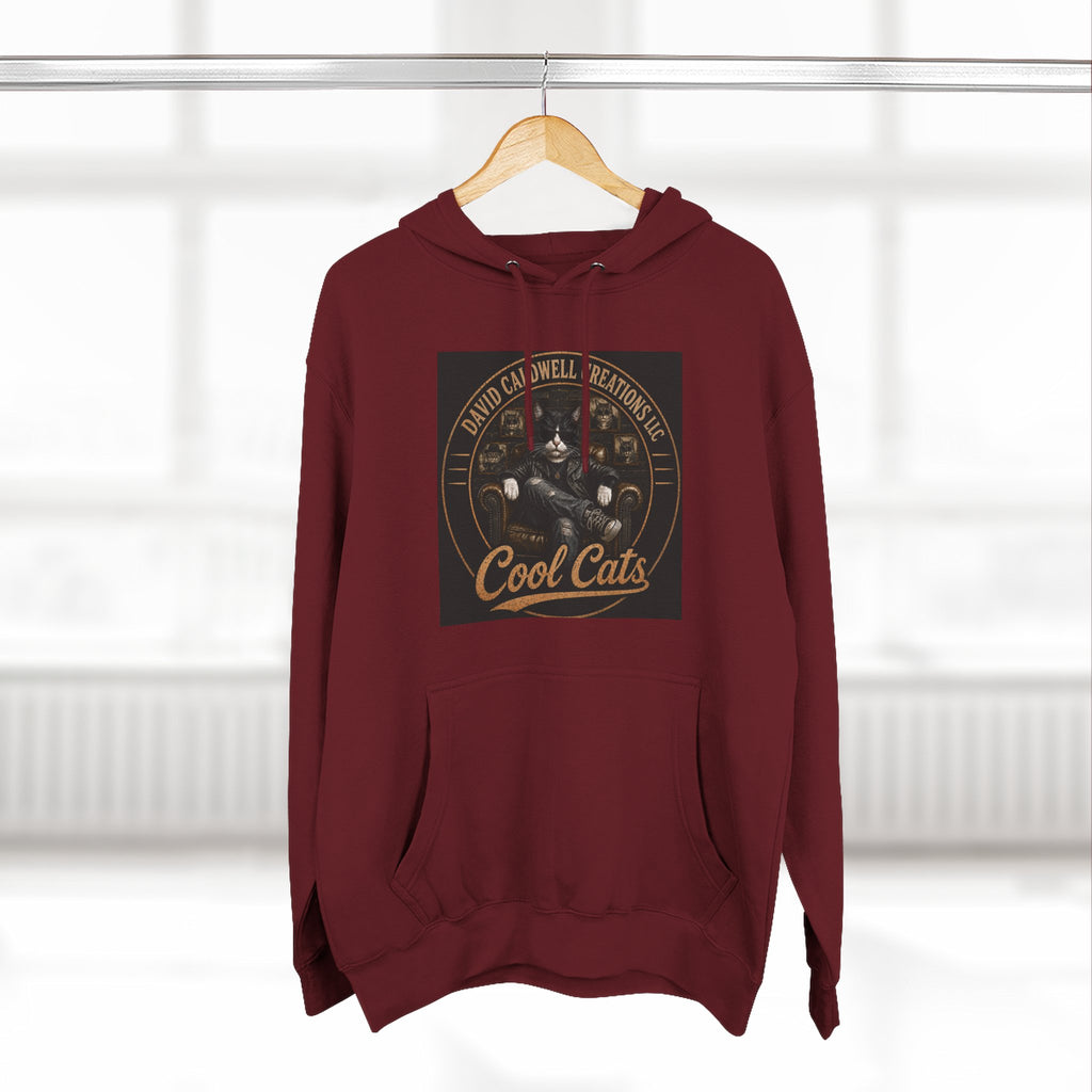 Cool Cats Vintage Graphic Hoodie — Retro Cat Band Design