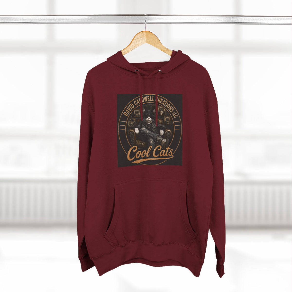 Cool Cats Vintage Graphic Hoodie — Retro Cat Band Design