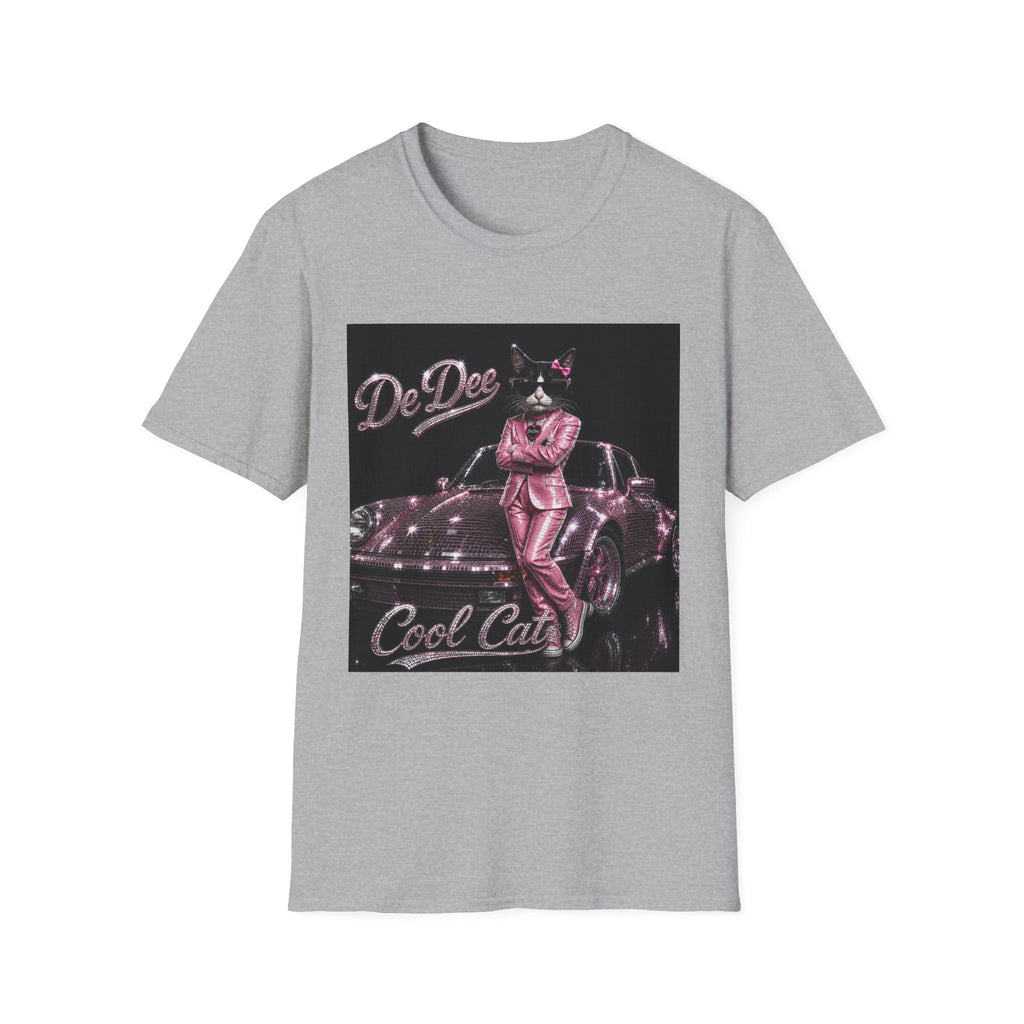 Cool Cat sparkles pink car Motivational T-Shirt — "Stay Cool. Work Hard. Never Quit."