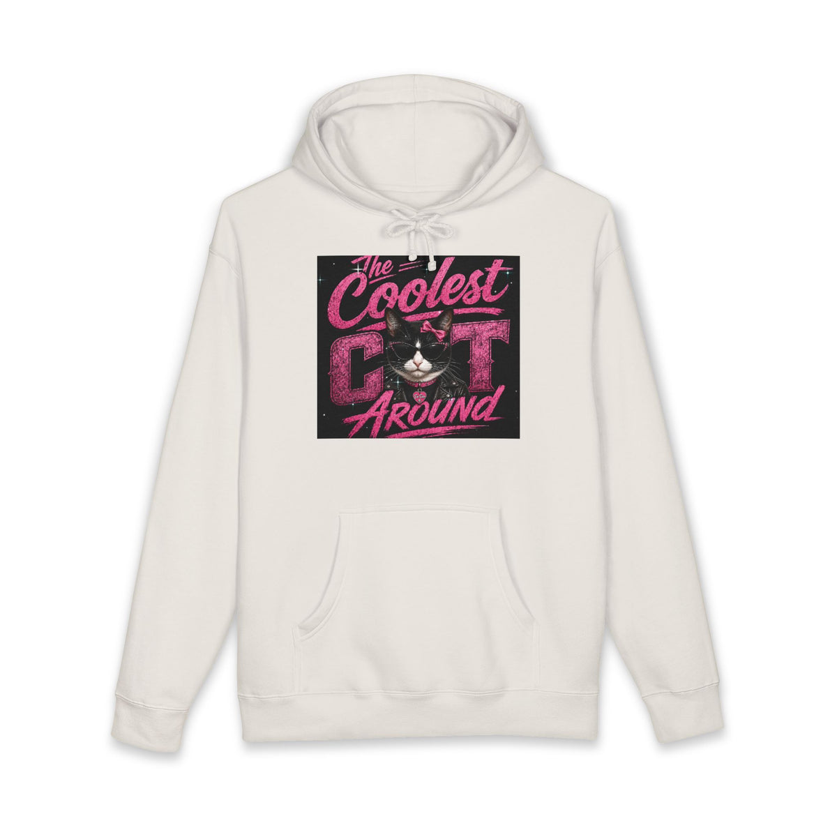 Cat Hoodie — "The Coolest Cat Around" Graphic Pullover