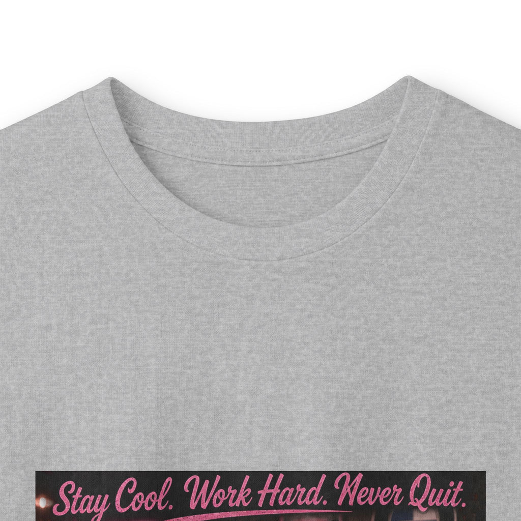Cool Cat Long Sleeve Tee – "Stay Cool. Work Hard. Never Quit." Graphic Shirt
