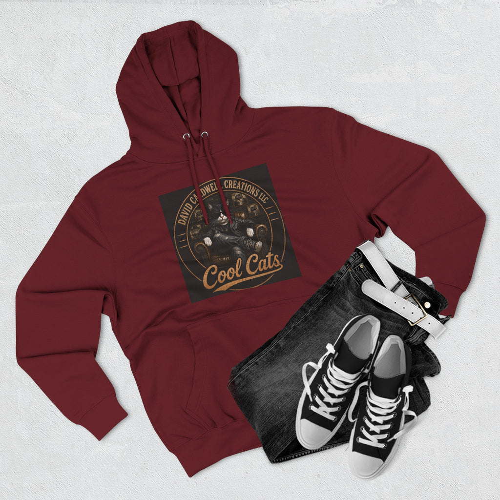 Cool Cats Vintage Graphic Hoodie — Retro Cat Band Design