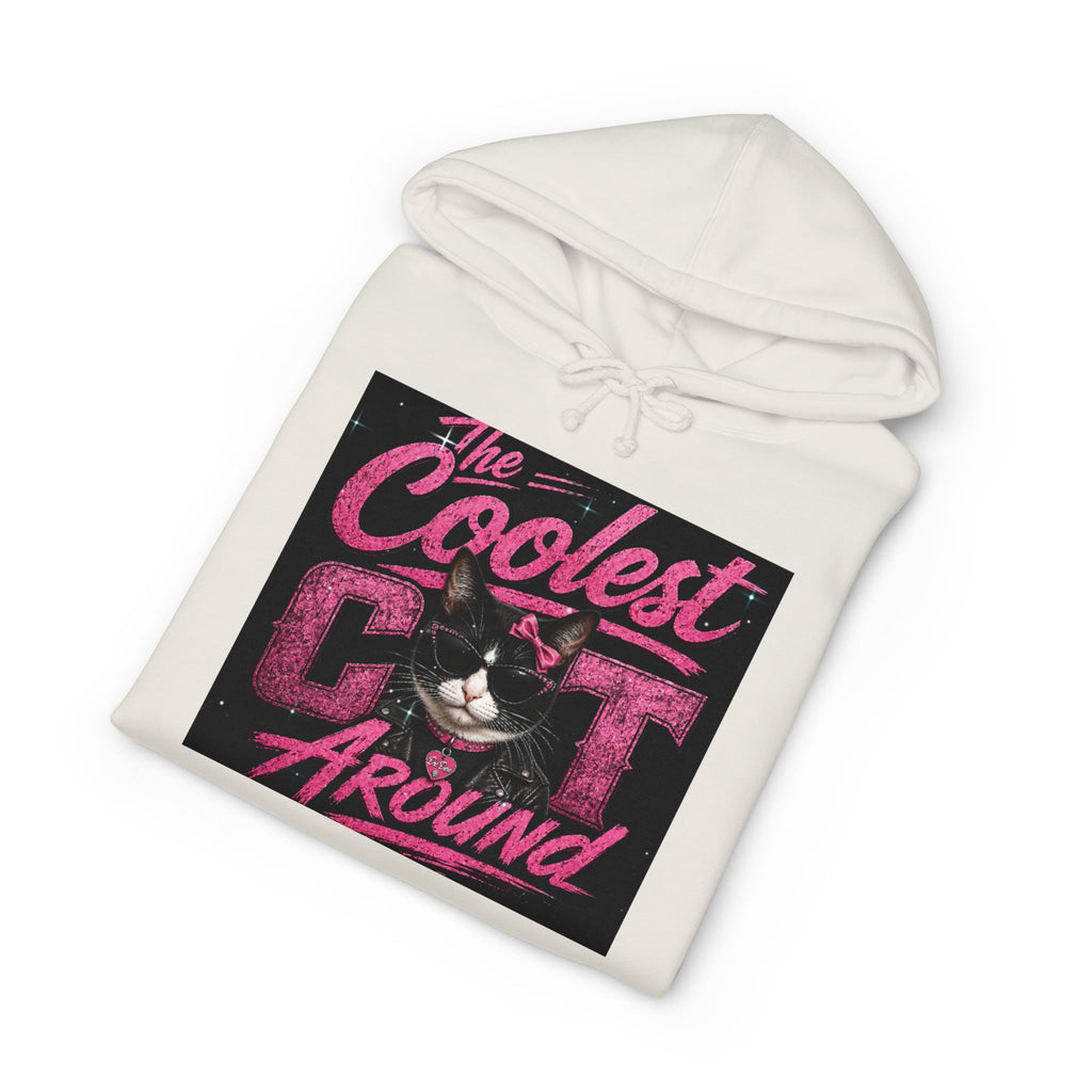 Cat Hoodie — "The Coolest Cat Around" Graphic Pullover