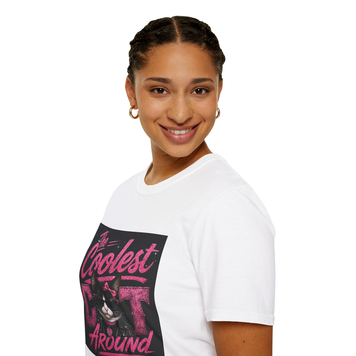 The Coolest Cat Around Pink T-Shirt