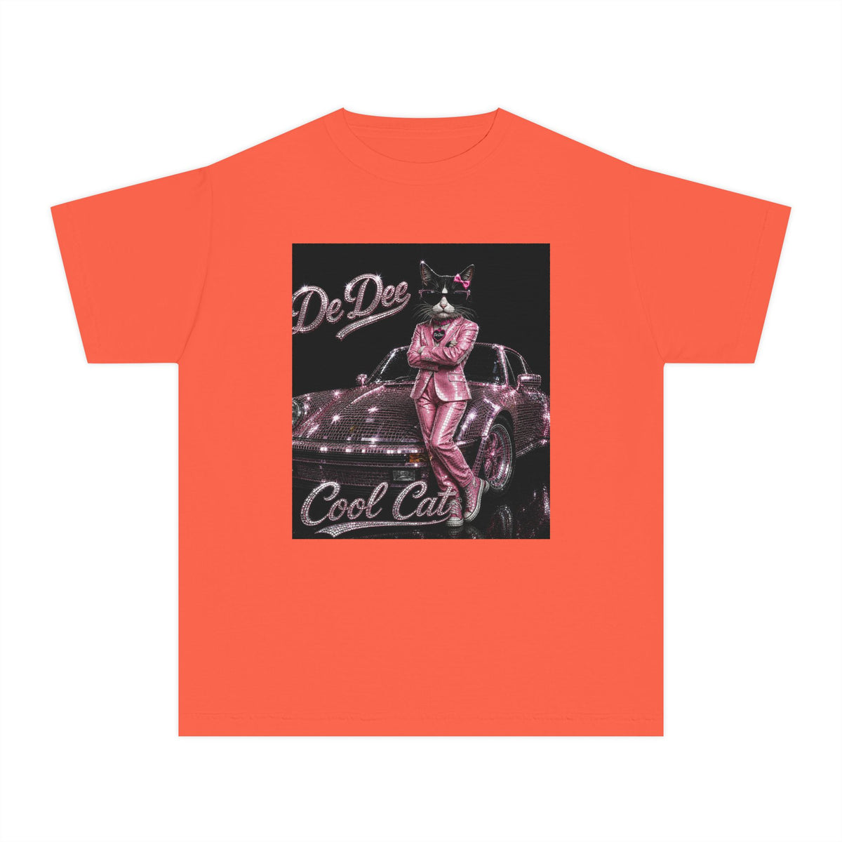 Cool Cat Youth Tee — 'Stay Cool. Work Hard. Never Quit.' Motivational Graphic Tee