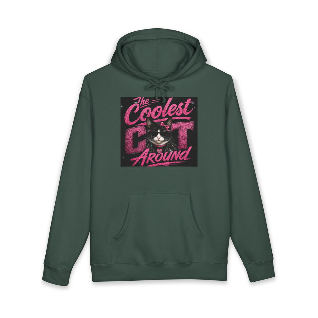 Cat Hoodie — "The Coolest Cat Around" Graphic Pullover