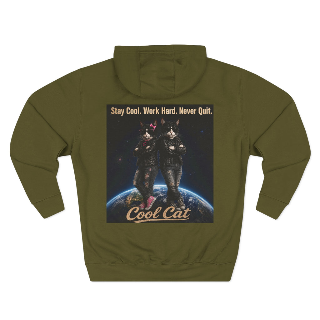 Cool Cats Vintage Graphic Hoodie — Retro Cat Band Design