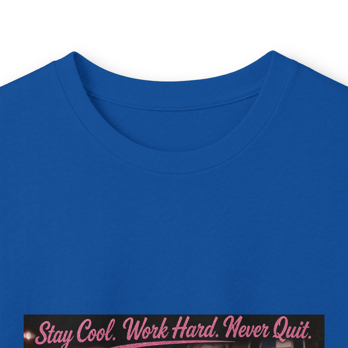 Cool Cat Long Sleeve Tee – "Stay Cool. Work Hard. Never Quit." Graphic Shirt