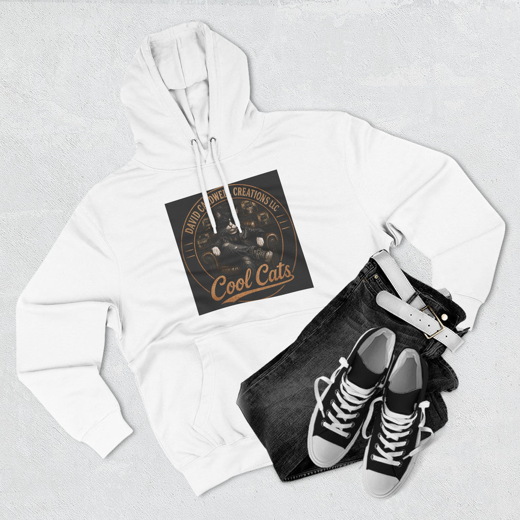 Cool Cats Vintage Graphic Hoodie — Retro Cat Band Design
