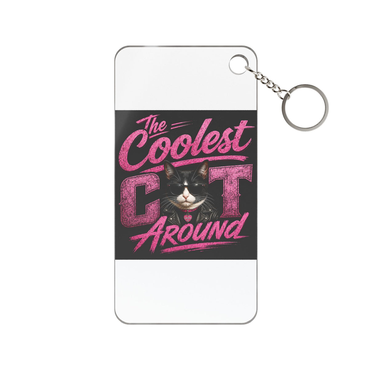 Coolest Cat (De Dee) Around Keychain Pink Charm