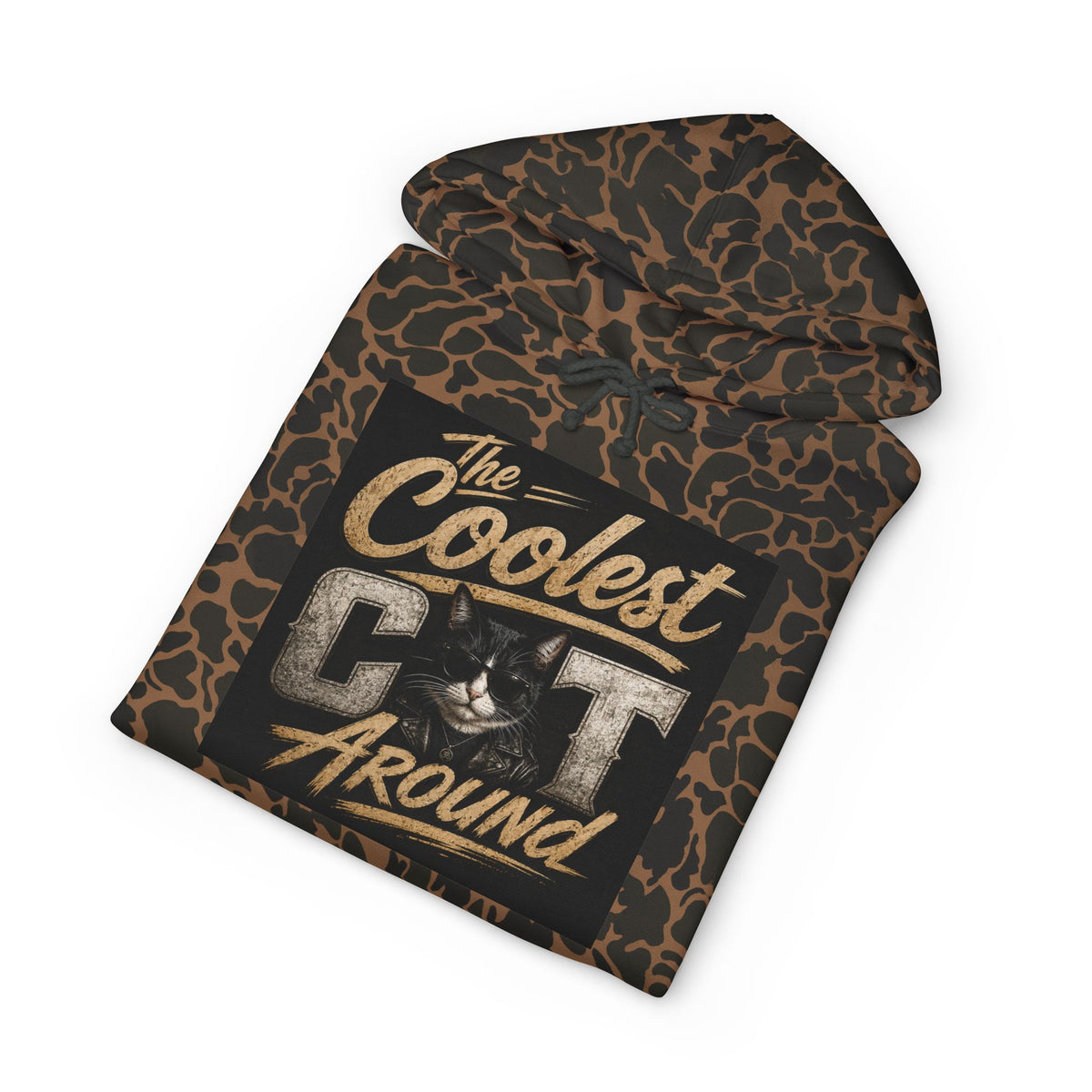 Coolest Cat Around Hoodie — Vintage Retro Cat Lover Pullover