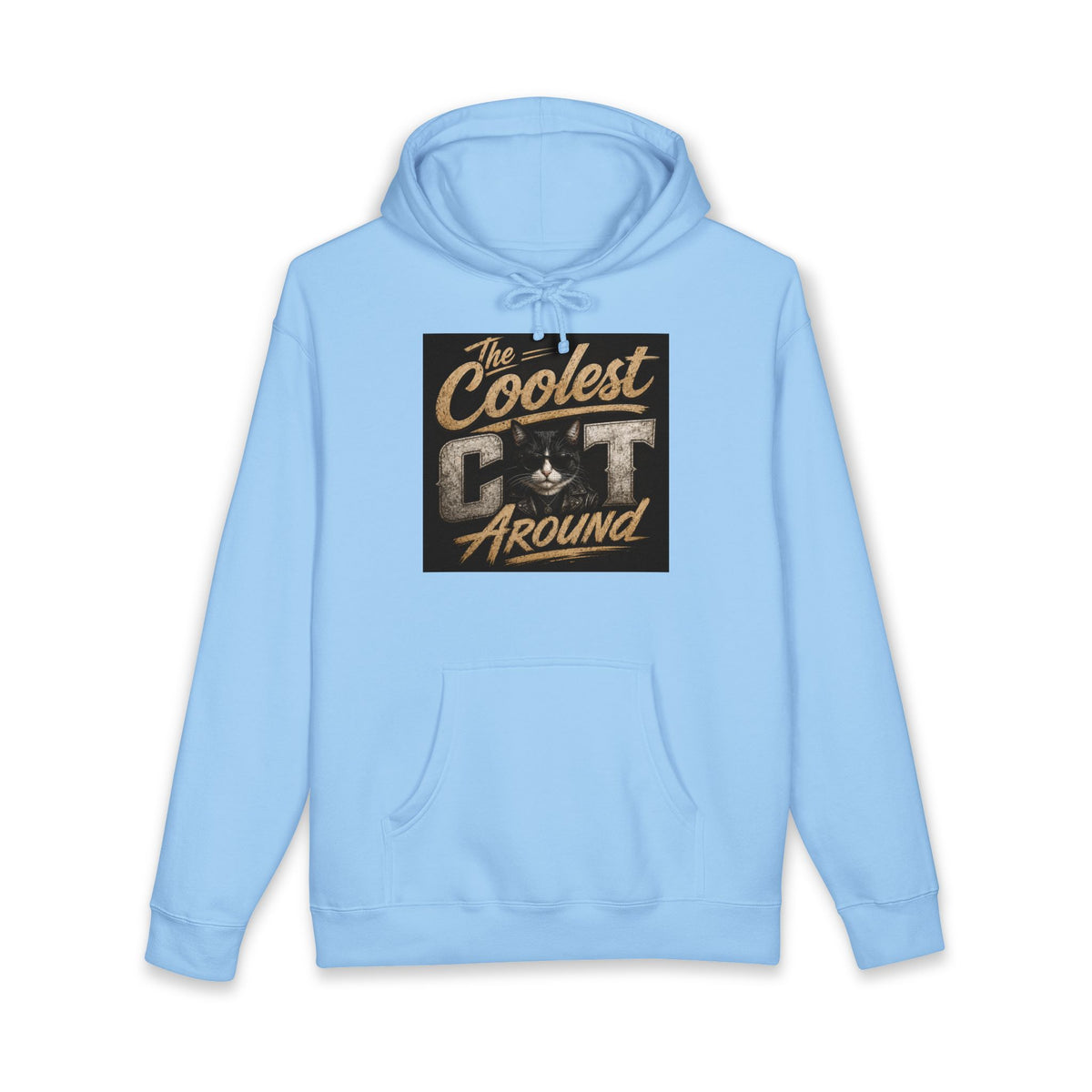 Coolest Cat Around Hoodie — Vintage Retro Cat Lover Pullover
