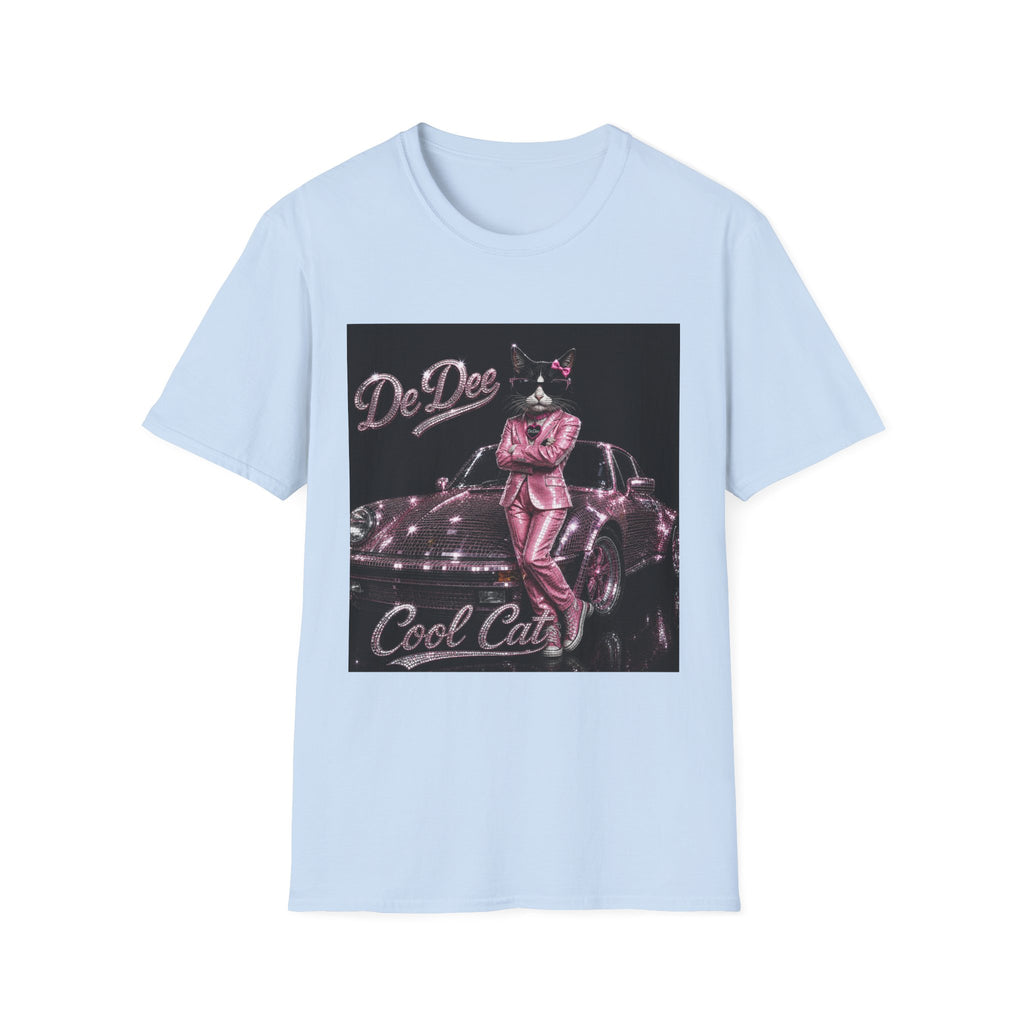 Cool Cat sparkles pink car Motivational T-Shirt — "Stay Cool. Work Hard. Never Quit."