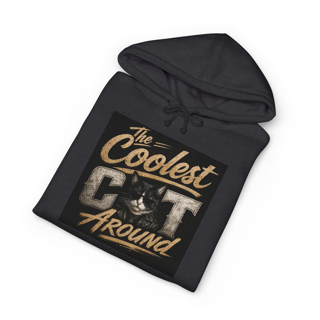 Coolest Cat Around Hoodie — Vintage Retro Cat Lover Pullover