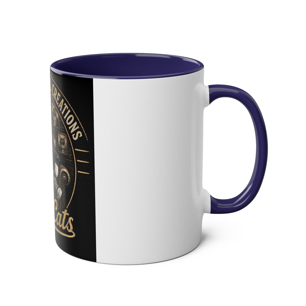 COOL CAT LOGO TUXEDO IN CHAIR - 11oz Two-Tone Coffee Mug