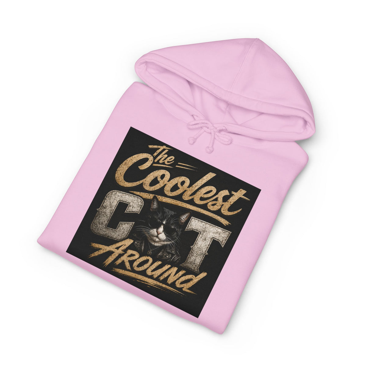 Coolest Cat Around Hoodie — Vintage Retro Cat Lover Pullover