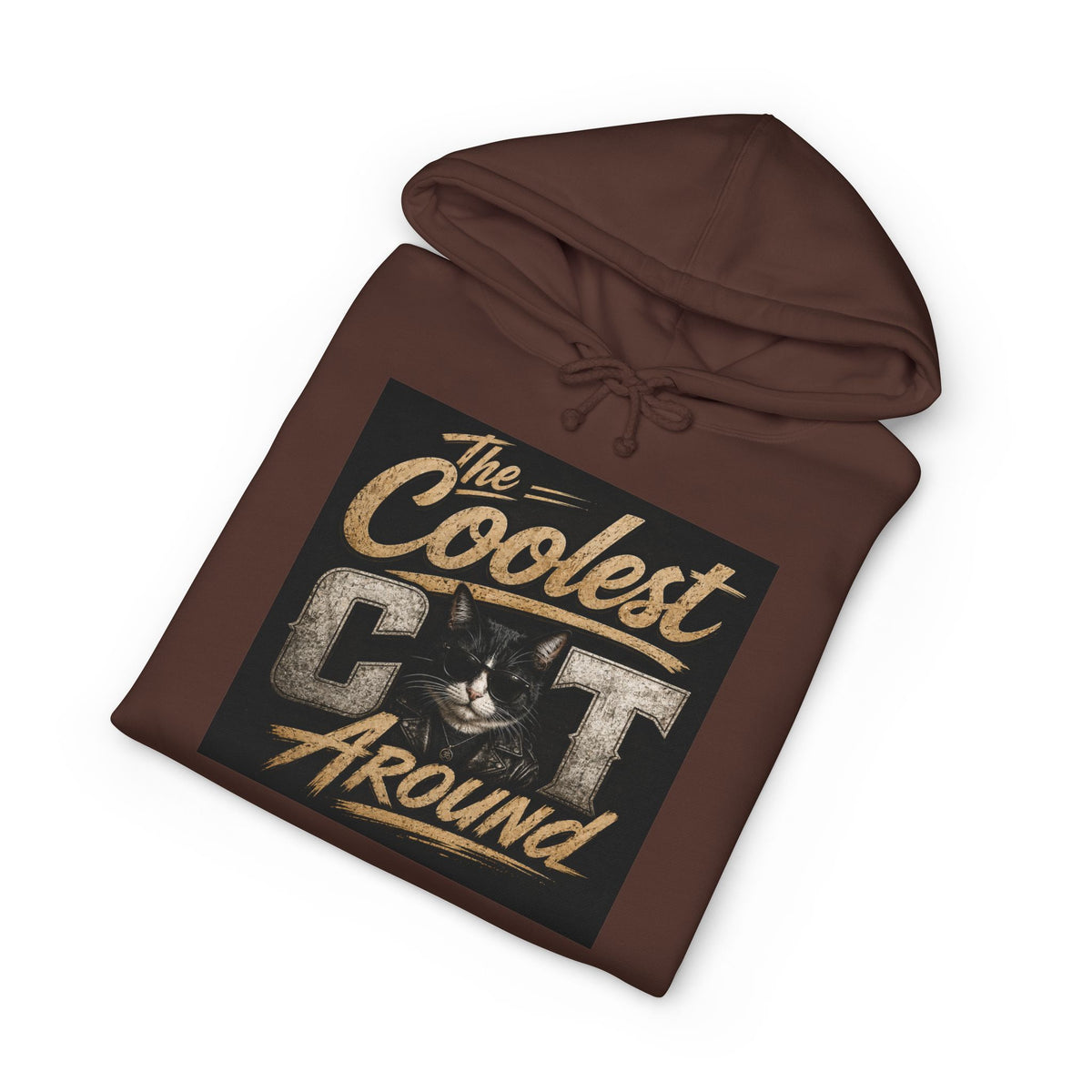 Coolest Cat Around Hoodie — Vintage Retro Cat Lover Pullover
