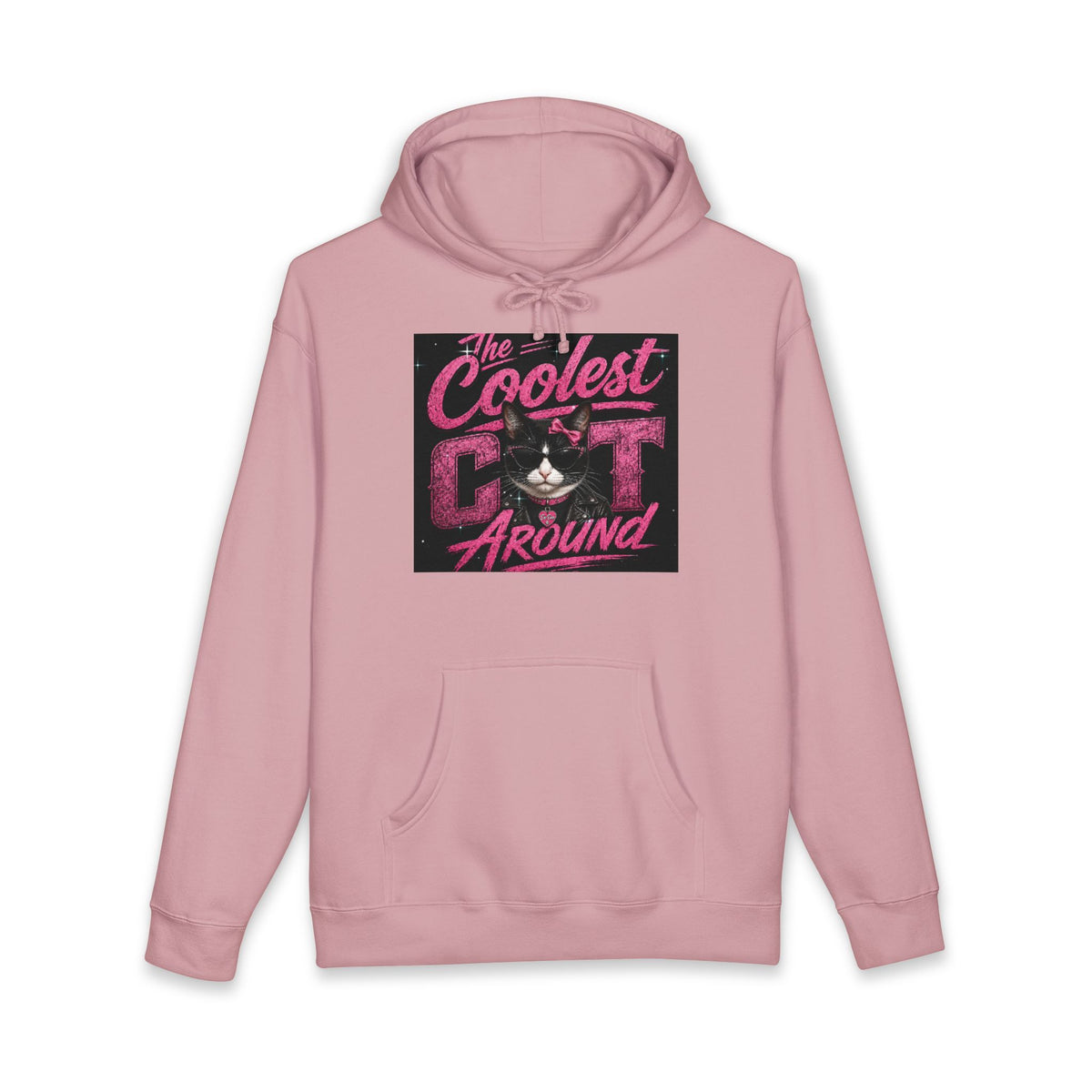 Cat Hoodie — "The Coolest Cat Around" Graphic Pullover