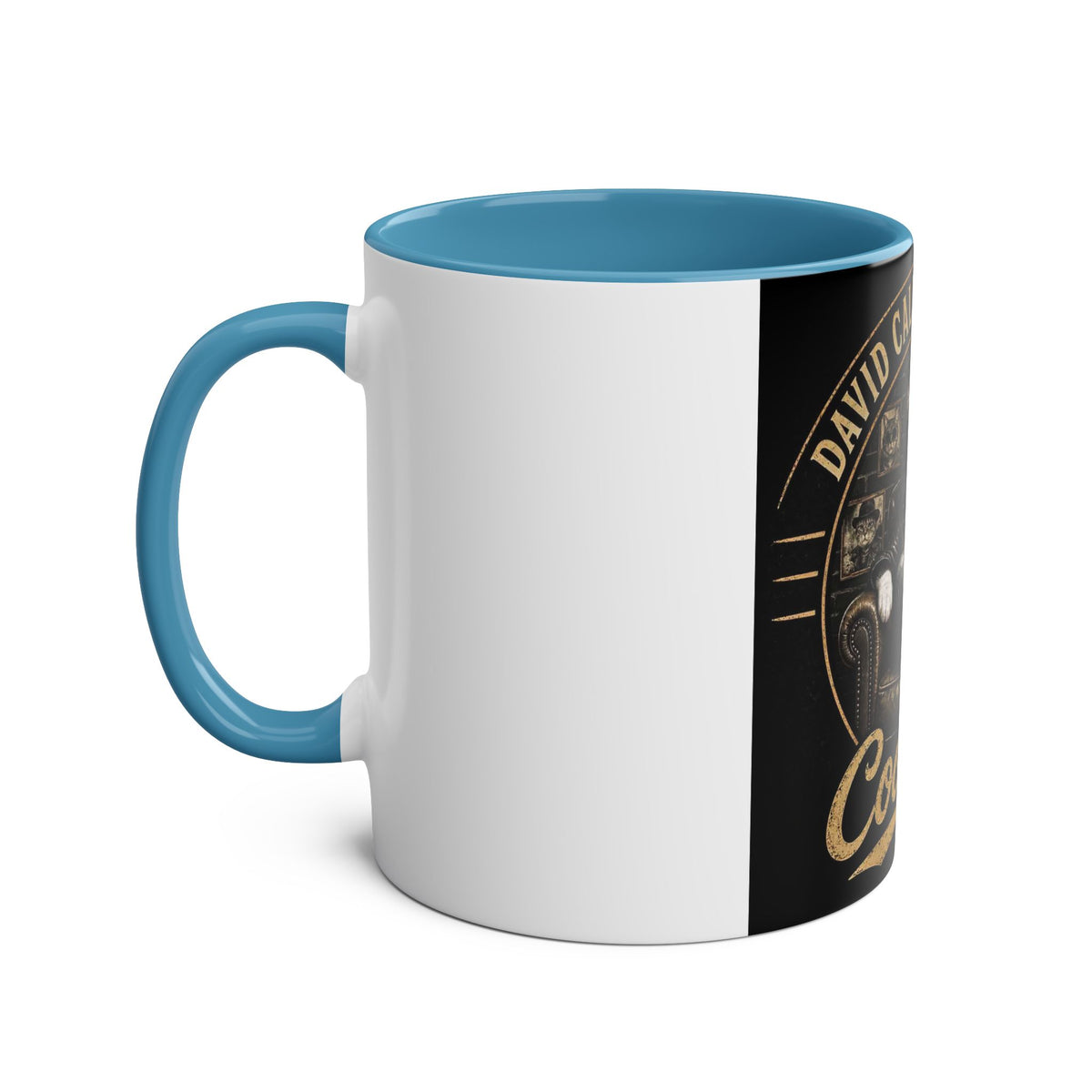 COOL CAT LOGO TUXEDO IN CHAIR - 11oz Two-Tone Coffee Mug