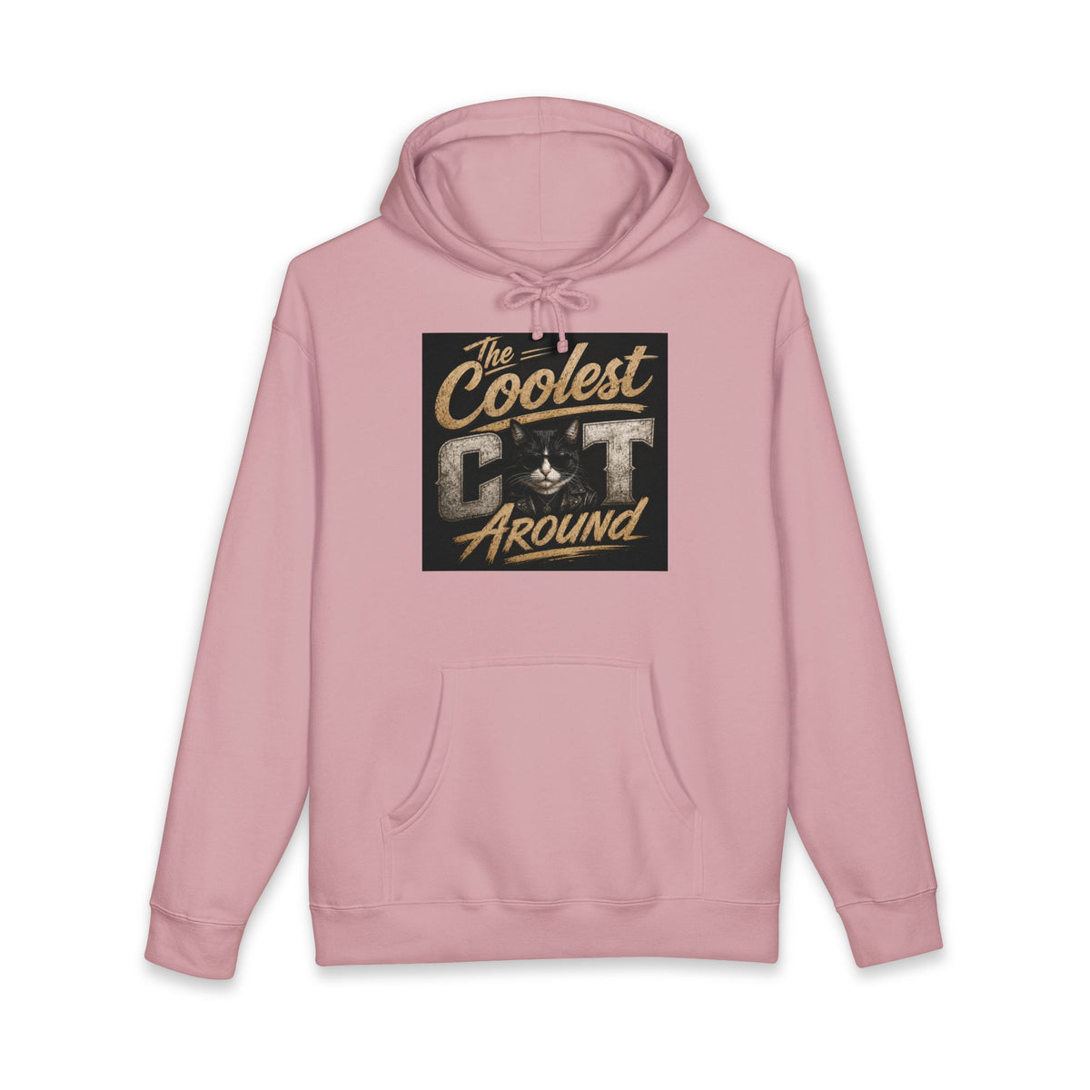 Coolest Cat Around Hoodie — Vintage Retro Cat Lover Pullover