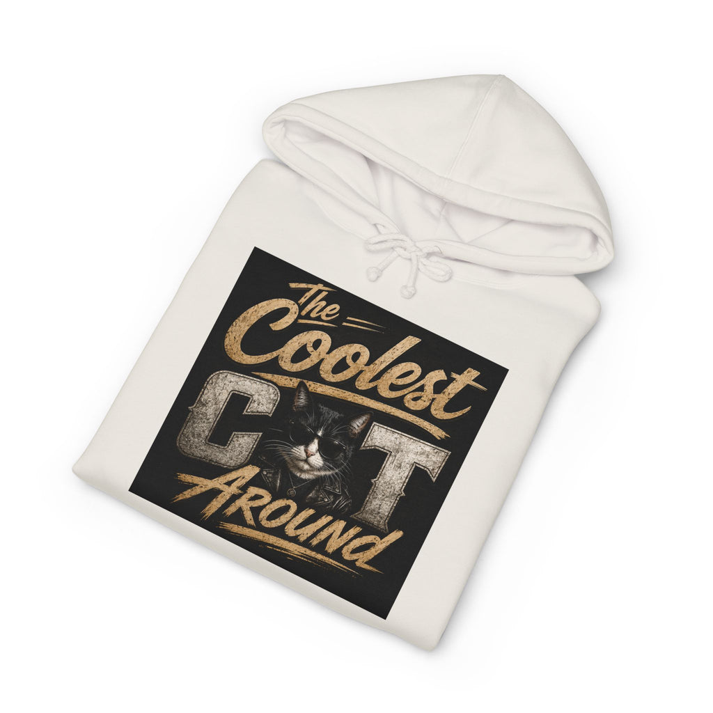 Coolest Cat Around Hoodie — Vintage Retro Cat Lover Pullover
