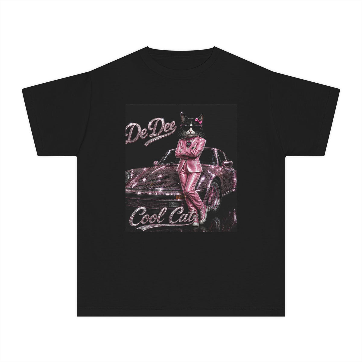 Cool Cat Youth Tee — 'Stay Cool. Work Hard. Never Quit.' Motivational Graphic Tee