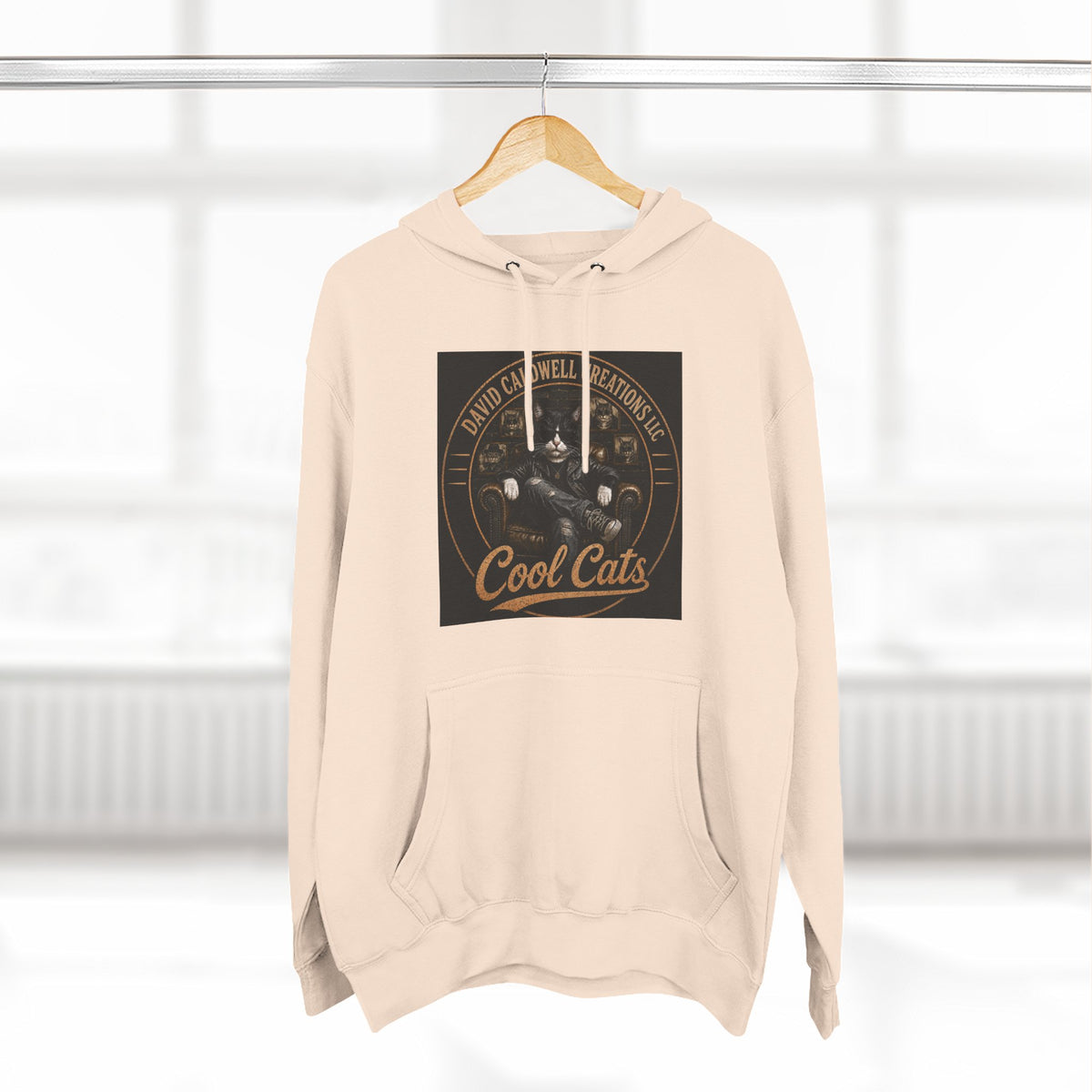 Cool Cats Vintage Graphic Hoodie — Retro Cat Band Design