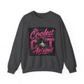 Coolest Cat Around Sweatshirt — Retro Cat Graphic Crewneck