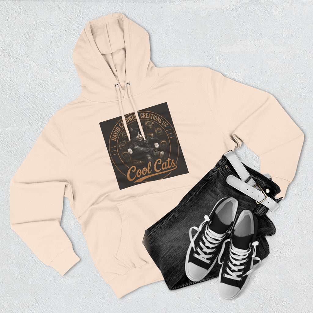 Cool Cats Vintage Graphic Hoodie — Retro Cat Band Design