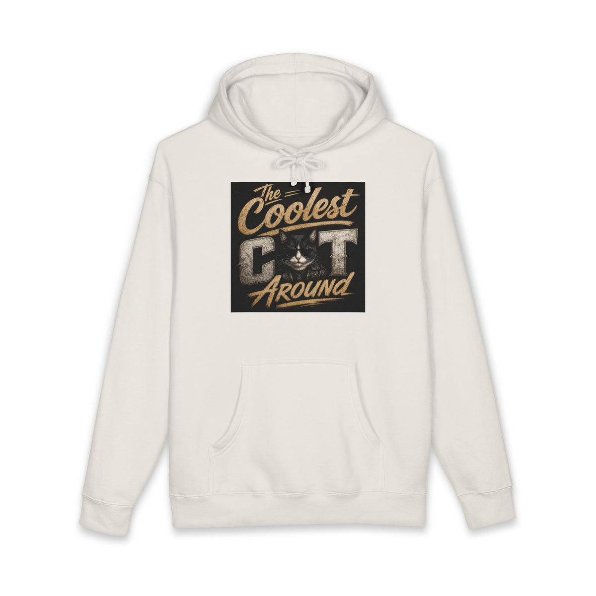 Coolest Cat Around Hoodie — Vintage Retro Cat Lover Pullover