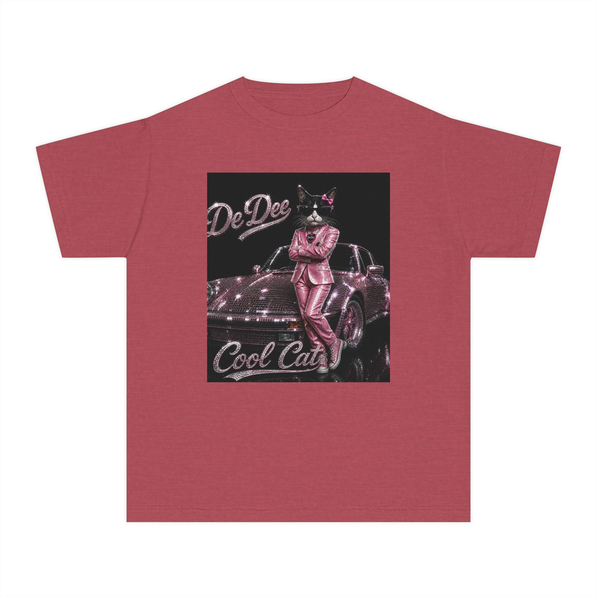 Cool Cat Youth Tee — 'Stay Cool. Work Hard. Never Quit.' Motivational Graphic Tee