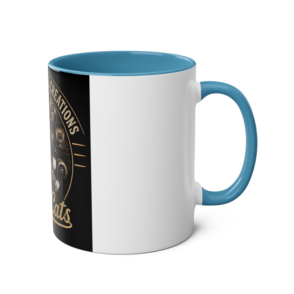 COOL CAT LOGO TUXEDO IN CHAIR - 11oz Two-Tone Coffee Mug