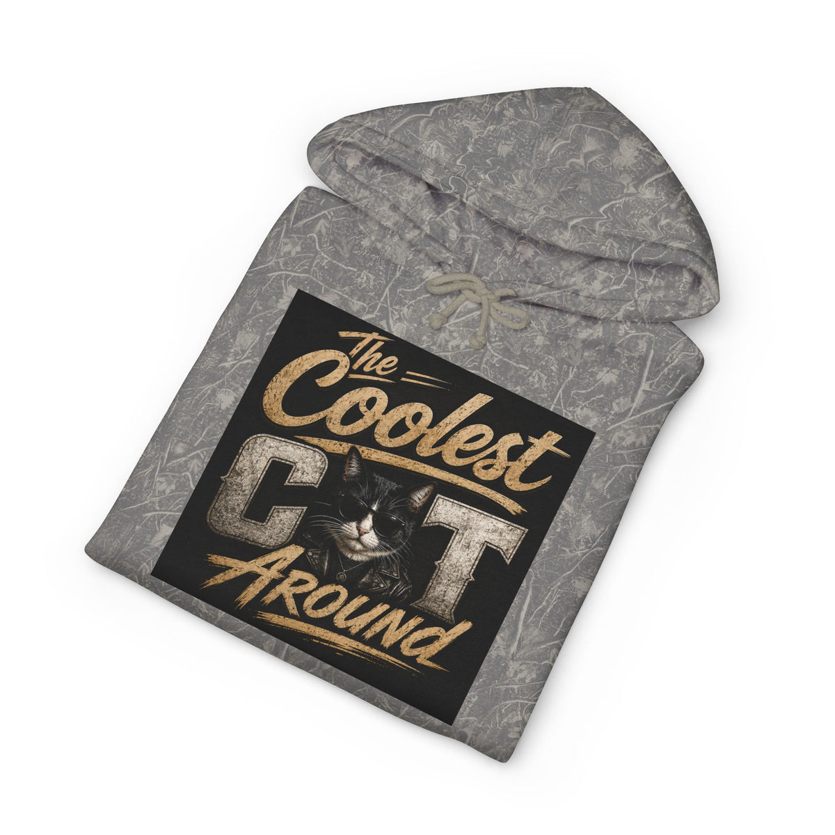 Coolest Cat Around Hoodie — Vintage Retro Cat Lover Pullover