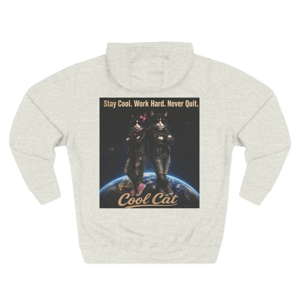 Cool Cats Vintage Graphic Hoodie — Retro Cat Band Design