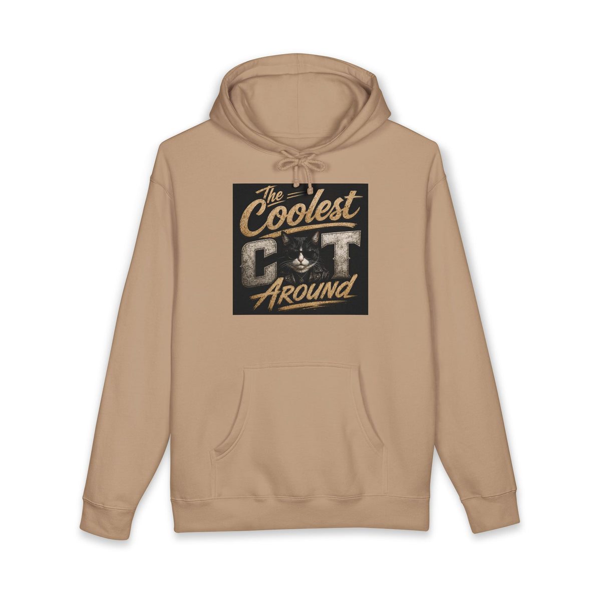 Coolest Cat Around Hoodie — Vintage Retro Cat Lover Pullover