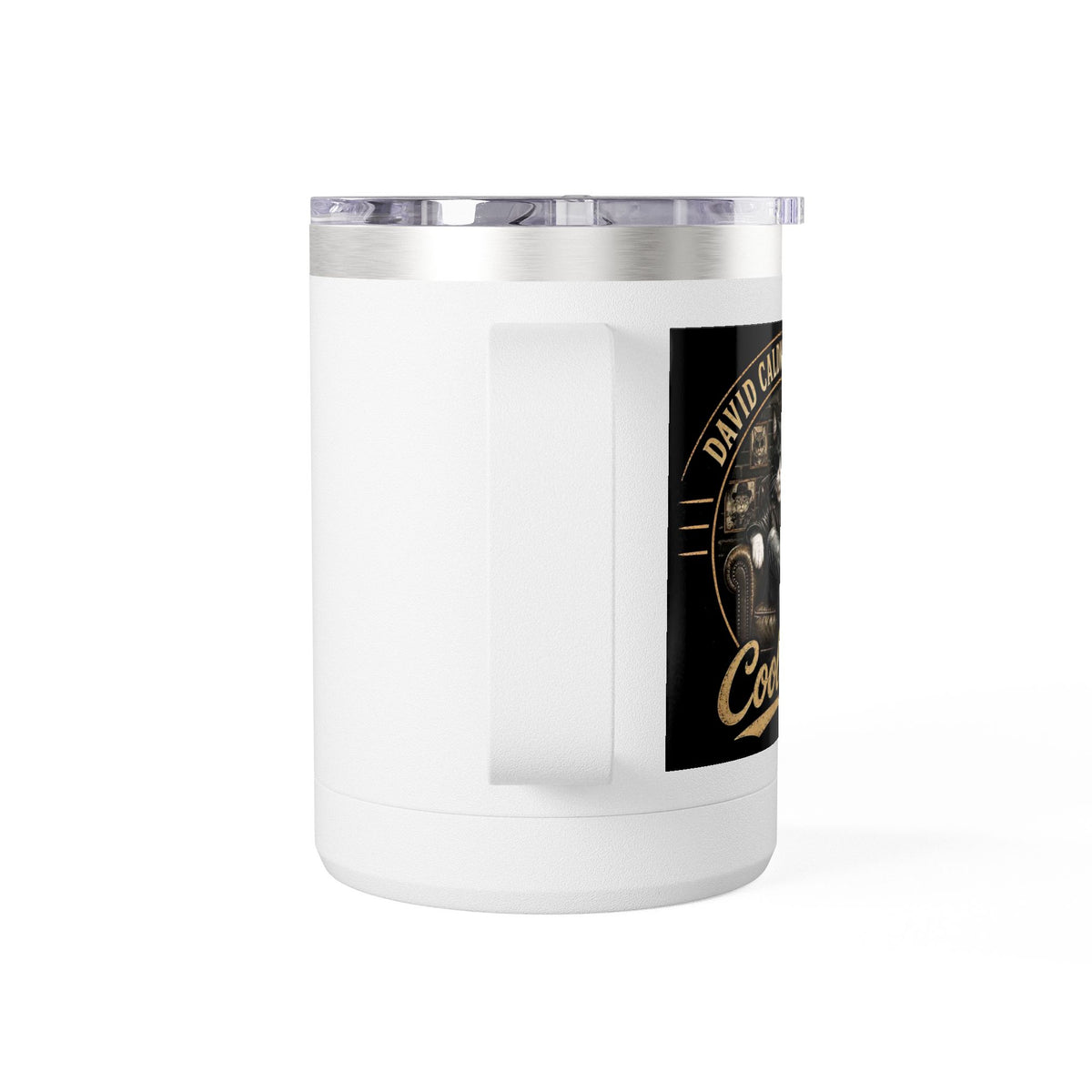 15oz Insulated Travel Mug — "Rescue Meow" Vintage Rescue Cats Design