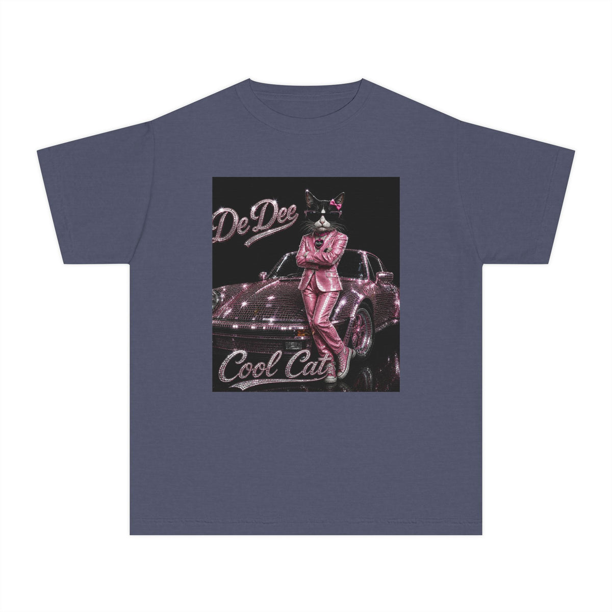 Cool Cat Youth Tee — 'Stay Cool. Work Hard. Never Quit.' Motivational Graphic Tee