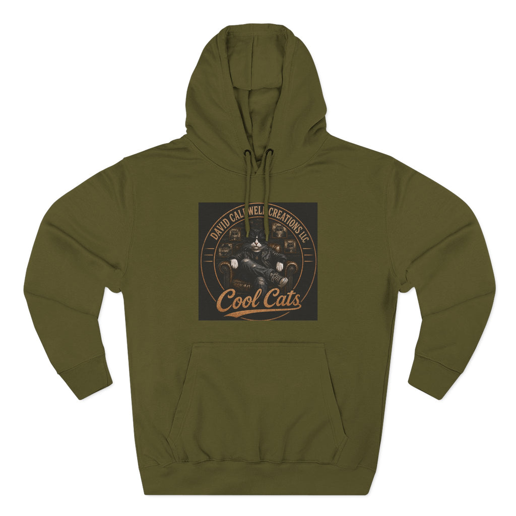 Cool Cats Vintage Graphic Hoodie — Retro Cat Band Design