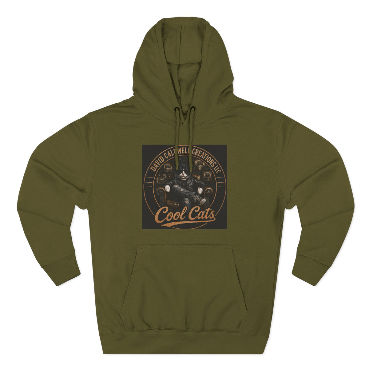 Cool Cats Vintage Graphic Hoodie — Retro Cat Band Design