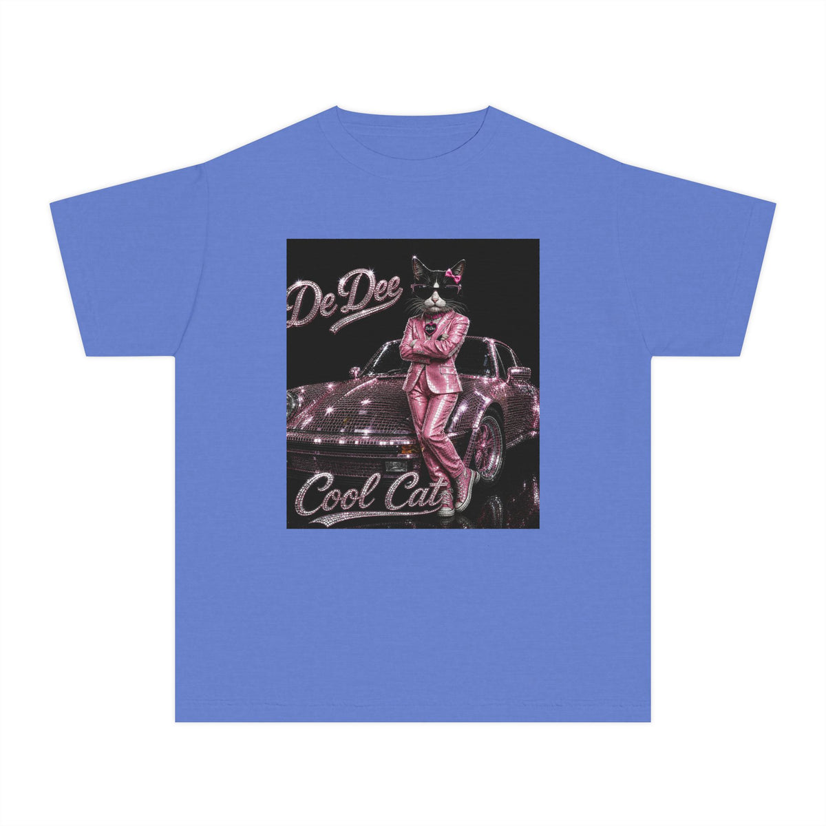 Cool Cat Youth Tee — 'Stay Cool. Work Hard. Never Quit.' Motivational Graphic Tee