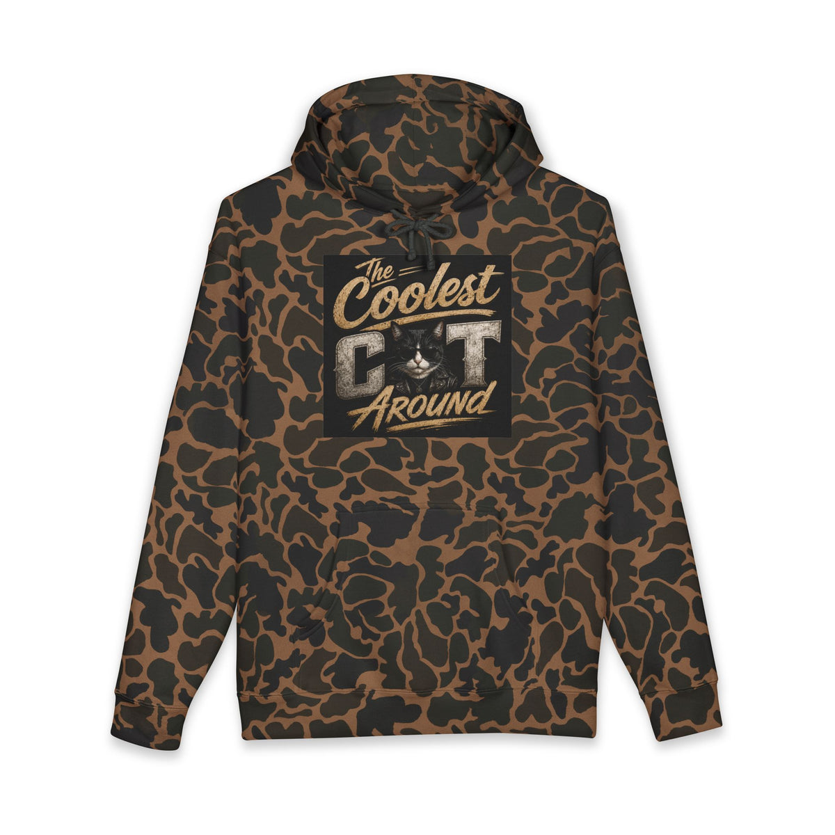 Coolest Cat Around Hoodie — Vintage Retro Cat Lover Pullover