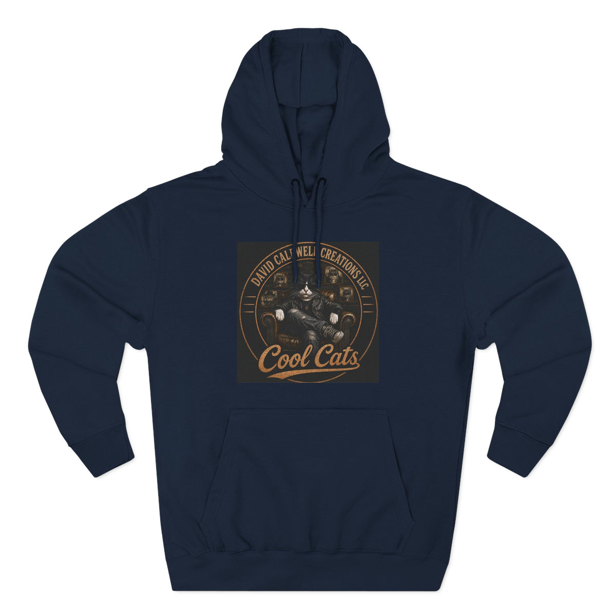Cool Cats Vintage Graphic Hoodie — Retro Cat Band Design